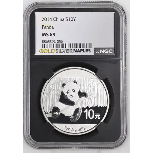2014 - 1oz Panda Silver Coin - China 10Yn - NGC MS69 (S14-B15)